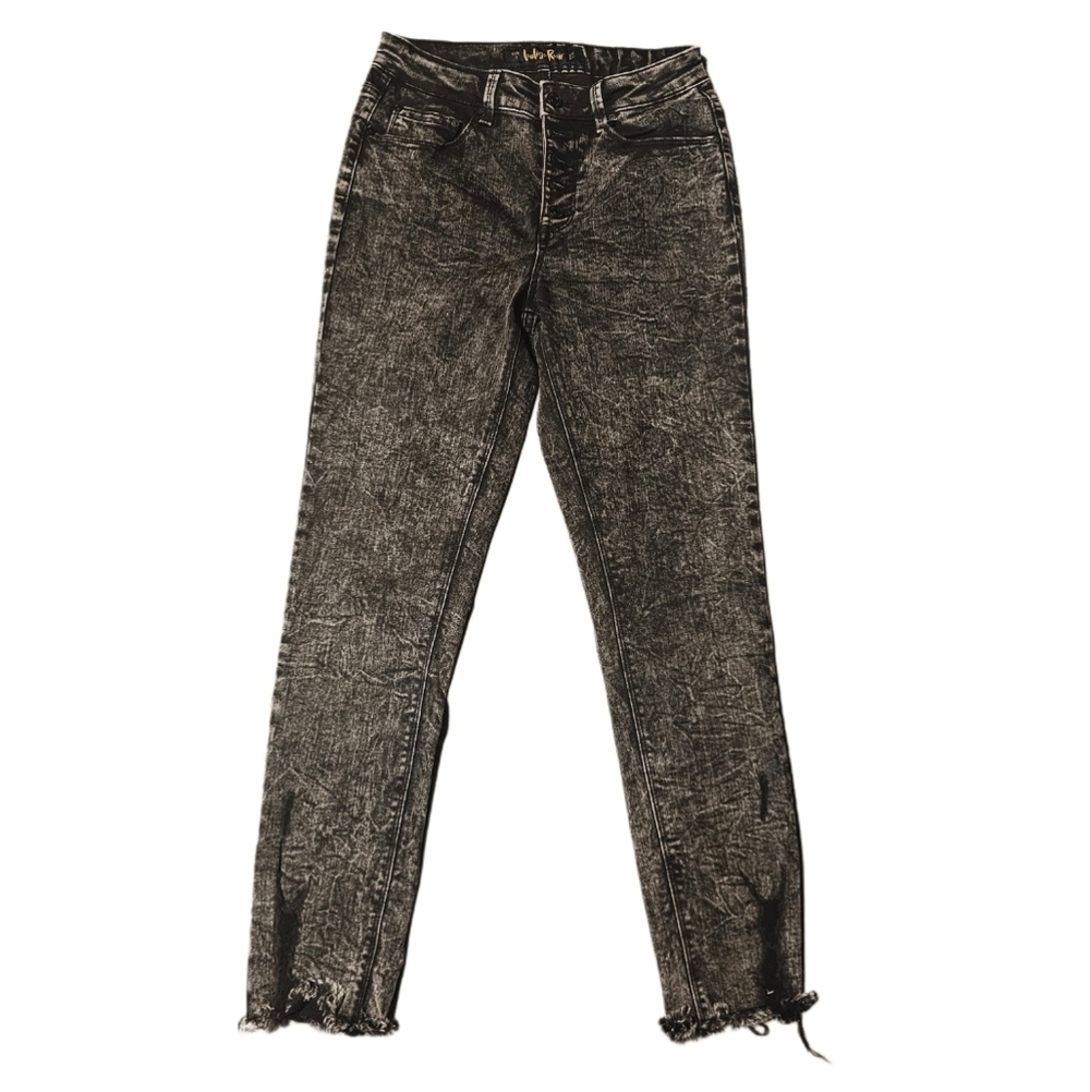 Indigo Rein Black Acid Wash Stretch Jeans Size 7